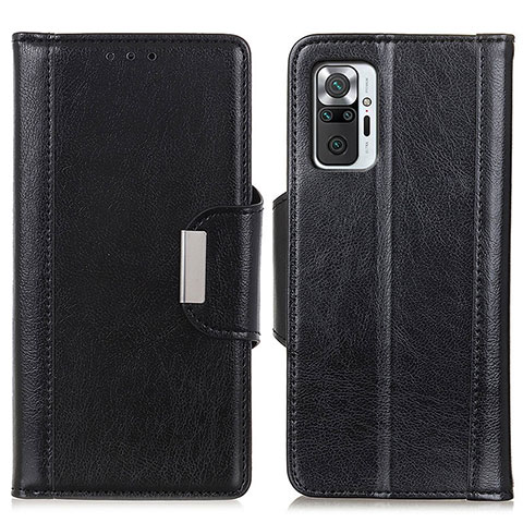 Funda de Cuero Cartera con Soporte Carcasa M01L para Xiaomi Redmi Note 10 Pro 4G Negro