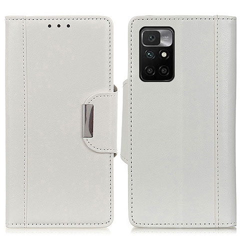 Funda de Cuero Cartera con Soporte Carcasa M01L para Xiaomi Redmi Note 11 4G (2021) Blanco