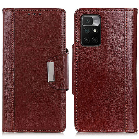 Funda de Cuero Cartera con Soporte Carcasa M01L para Xiaomi Redmi Note 11 4G (2021) Marron