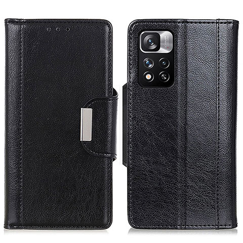 Funda de Cuero Cartera con Soporte Carcasa M01L para Xiaomi Redmi Note 11 Pro+ Plus 5G Negro