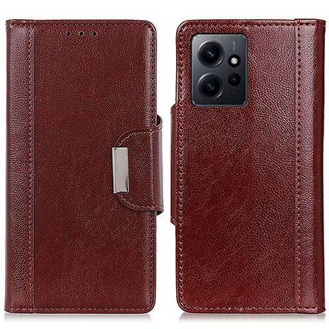 Funda de Cuero Cartera con Soporte Carcasa M01L para Xiaomi Redmi Note 12 4G Marron