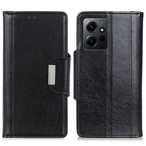 Funda de Cuero Cartera con Soporte Carcasa M01L para Xiaomi Redmi Note 12 4G Negro