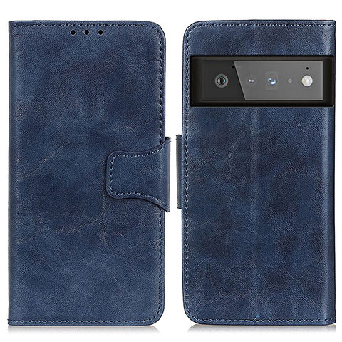 Funda de Cuero Cartera con Soporte Carcasa M02L para Google Pixel 6 Pro 5G Azul