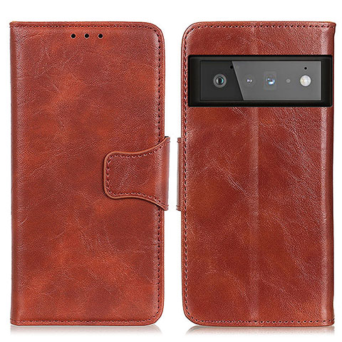 Funda de Cuero Cartera con Soporte Carcasa M02L para Google Pixel 6 Pro 5G Marron