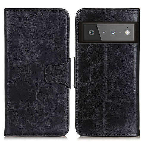 Funda de Cuero Cartera con Soporte Carcasa M02L para Google Pixel 6 Pro 5G Negro