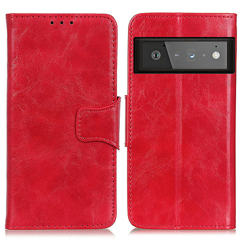 Funda de Cuero Cartera con Soporte Carcasa M02L para Google Pixel 6 Pro 5G Rojo