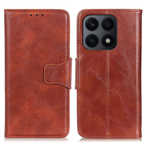 Funda de Cuero Cartera con Soporte Carcasa M02L para Huawei Honor X8a 4G Marron