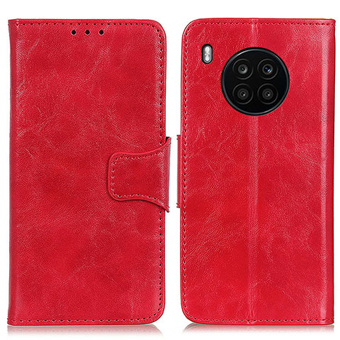 Funda de Cuero Cartera con Soporte Carcasa M02L para Huawei Nova 8i Rojo