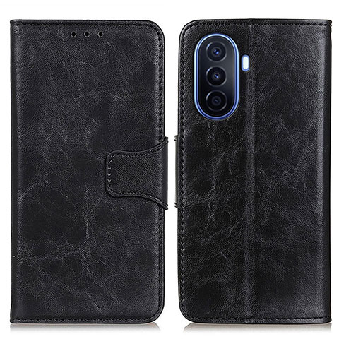 Funda de Cuero Cartera con Soporte Carcasa M02L para Huawei Nova Y70 Plus Negro