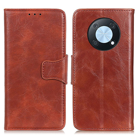 Funda de Cuero Cartera con Soporte Carcasa M02L para Huawei Nova Y90 Marron