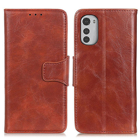 Funda de Cuero Cartera con Soporte Carcasa M02L para Motorola Moto E32 Marron