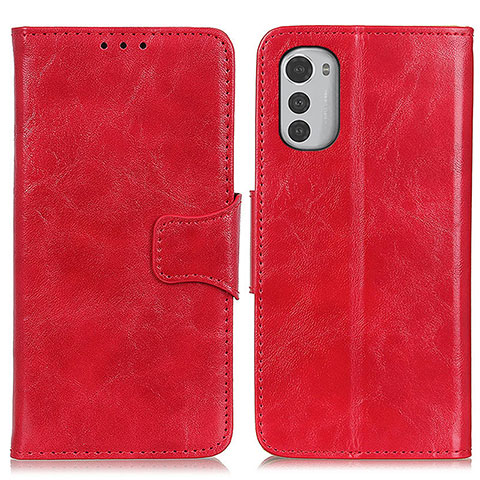 Funda de Cuero Cartera con Soporte Carcasa M02L para Motorola Moto E32 Rojo