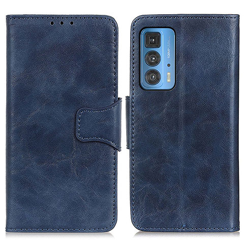 Funda de Cuero Cartera con Soporte Carcasa M02L para Motorola Moto Edge 20 Pro 5G Azul