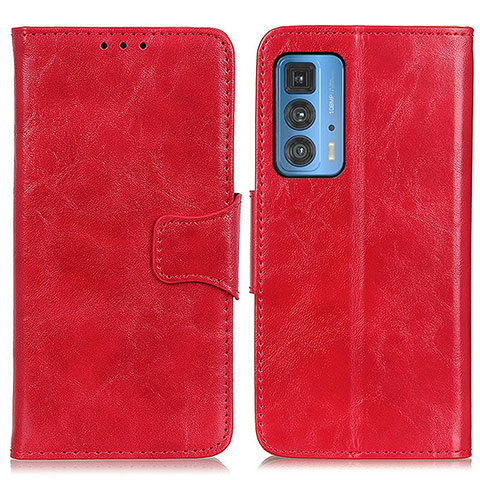 Funda de Cuero Cartera con Soporte Carcasa M02L para Motorola Moto Edge 20 Pro 5G Rojo