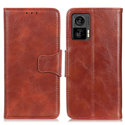 Funda de Cuero Cartera con Soporte Carcasa M02L para Motorola Moto Edge 30 Neo 5G Marron