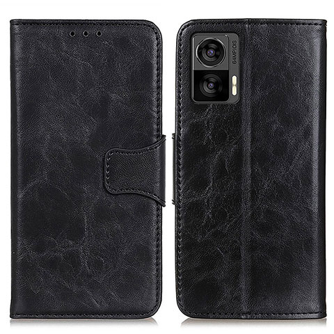 Funda de Cuero Cartera con Soporte Carcasa M02L para Motorola Moto Edge 30 Neo 5G Negro