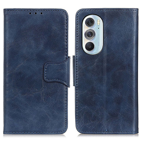 Funda de Cuero Cartera con Soporte Carcasa M02L para Motorola Moto Edge 30 Pro 5G Azul