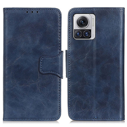 Funda de Cuero Cartera con Soporte Carcasa M02L para Motorola Moto Edge X30 Pro 5G Azul