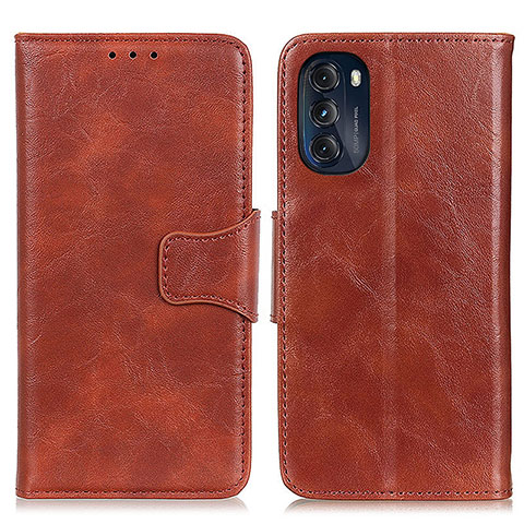 Funda de Cuero Cartera con Soporte Carcasa M02L para Motorola Moto G 5G (2022) Marron