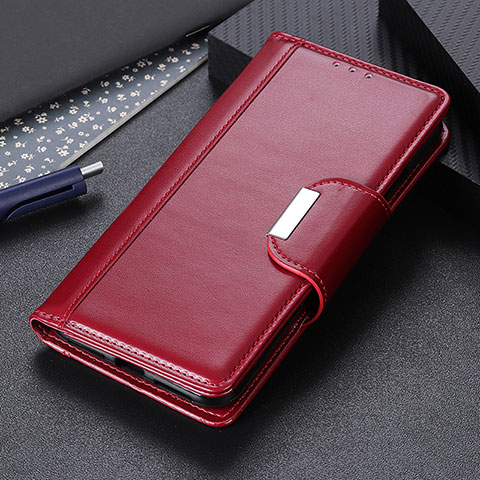 Funda de Cuero Cartera con Soporte Carcasa M02L para Motorola Moto G10 Rojo