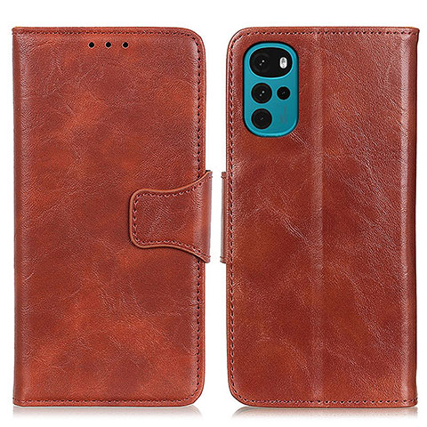 Funda de Cuero Cartera con Soporte Carcasa M02L para Motorola Moto G22 Marron