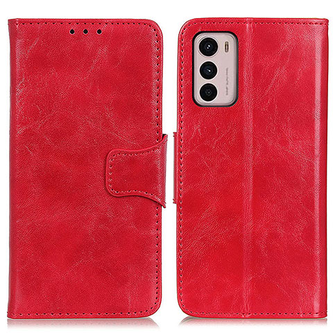 Funda de Cuero Cartera con Soporte Carcasa M02L para Motorola Moto G42 Rojo