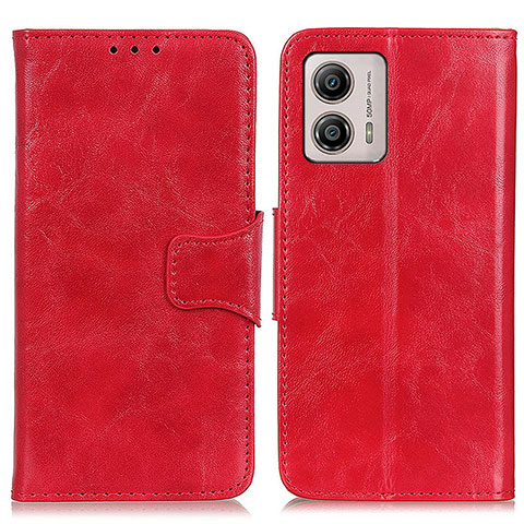 Funda de Cuero Cartera con Soporte Carcasa M02L para Motorola Moto G53j 5G Rojo