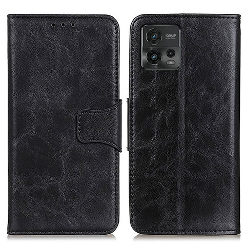 Funda de Cuero Cartera con Soporte Carcasa M02L para Motorola Moto G72 Negro