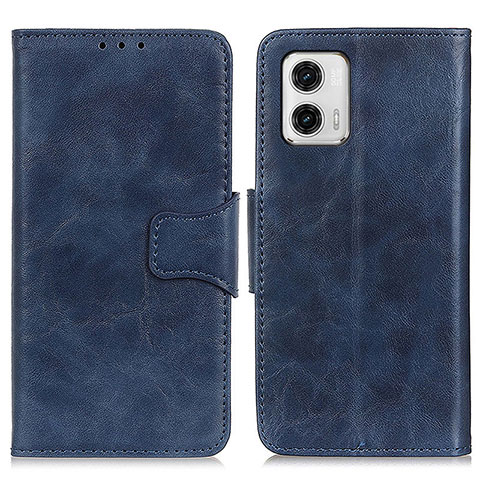 Funda de Cuero Cartera con Soporte Carcasa M02L para Motorola Moto G73 5G Azul