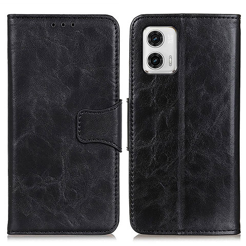 Funda de Cuero Cartera con Soporte Carcasa M02L para Motorola Moto G73 5G Negro