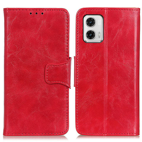 Funda de Cuero Cartera con Soporte Carcasa M02L para Motorola Moto G73 5G Rojo