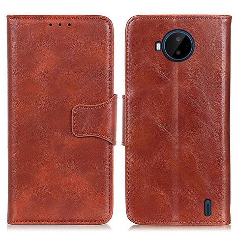 Funda de Cuero Cartera con Soporte Carcasa M02L para Nokia C20 Plus Marron