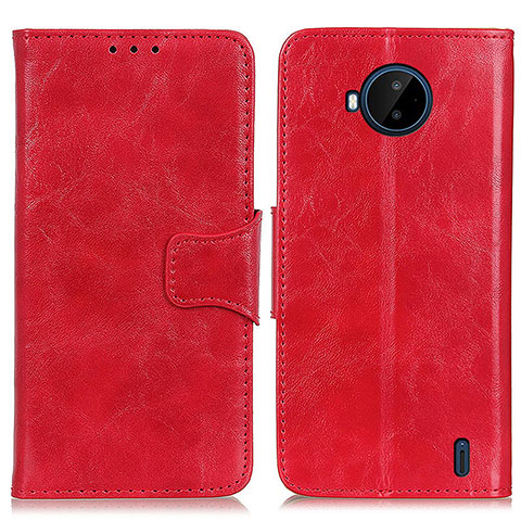 Funda de Cuero Cartera con Soporte Carcasa M02L para Nokia C20 Plus Rojo