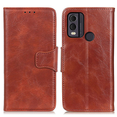 Funda de Cuero Cartera con Soporte Carcasa M02L para Nokia C22 Marron