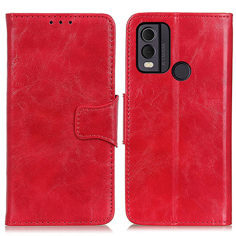 Funda de Cuero Cartera con Soporte Carcasa M02L para Nokia C22 Rojo