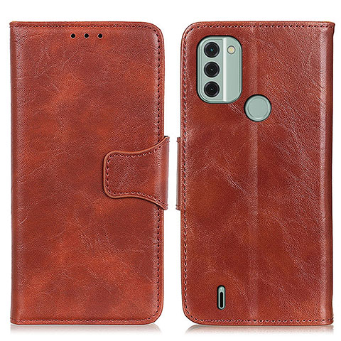 Funda de Cuero Cartera con Soporte Carcasa M02L para Nokia C31 Marron