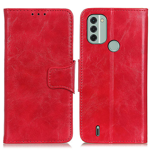 Funda de Cuero Cartera con Soporte Carcasa M02L para Nokia C31 Rojo