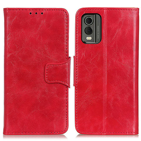 Funda de Cuero Cartera con Soporte Carcasa M02L para Nokia C32 Rojo