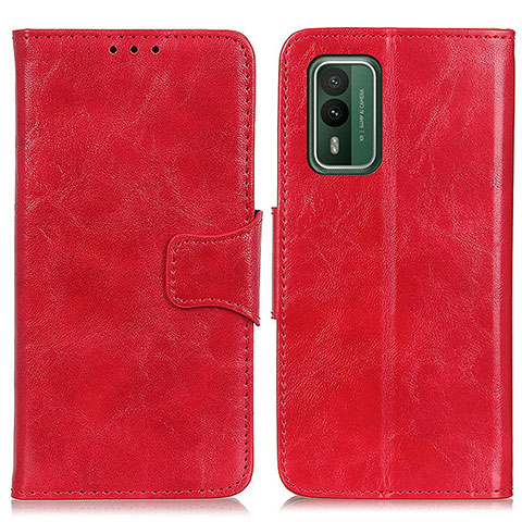 Funda de Cuero Cartera con Soporte Carcasa M02L para Nokia XR21 Rojo