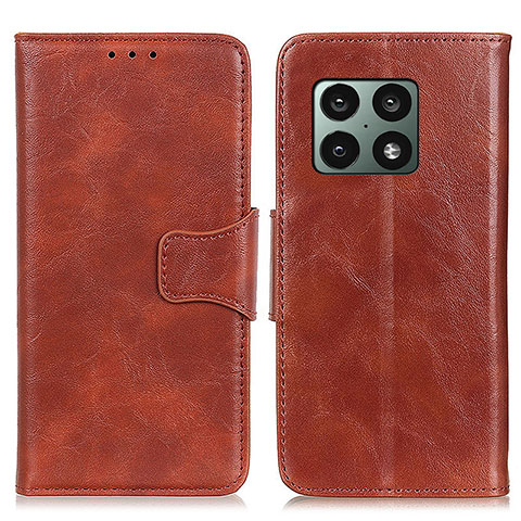 Funda de Cuero Cartera con Soporte Carcasa M02L para OnePlus 10 Pro 5G Marron