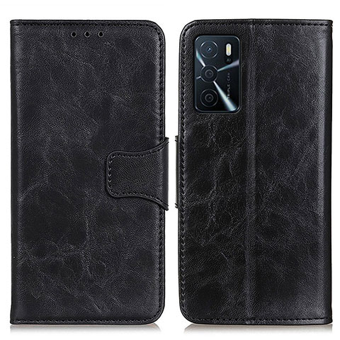 Funda de Cuero Cartera con Soporte Carcasa M02L para Oppo A16s Negro