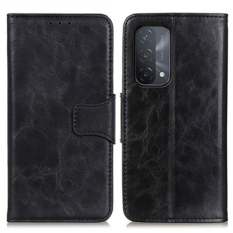 Funda de Cuero Cartera con Soporte Carcasa M02L para Oppo A54 5G Negro