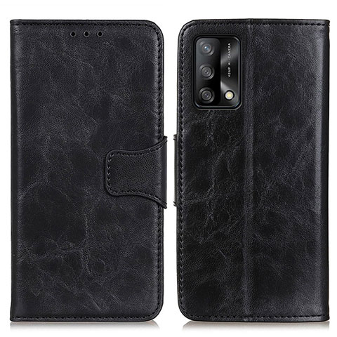 Funda de Cuero Cartera con Soporte Carcasa M02L para Oppo A74 4G Negro