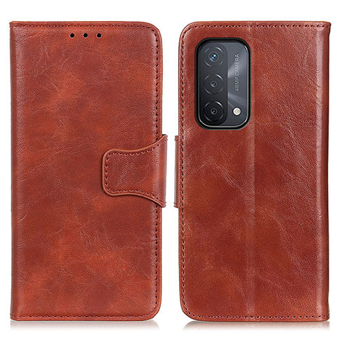 Funda de Cuero Cartera con Soporte Carcasa M02L para Oppo A93 5G Marron