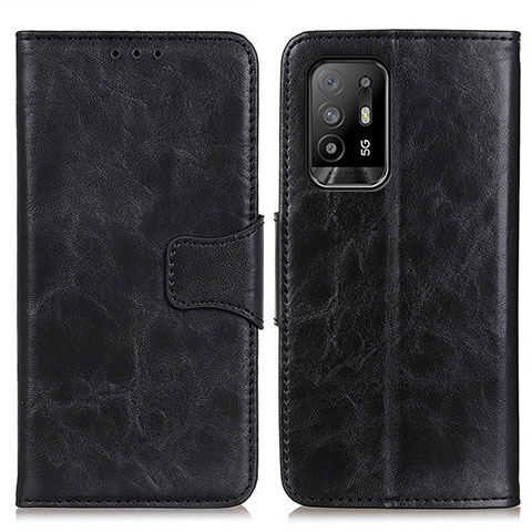 Funda de Cuero Cartera con Soporte Carcasa M02L para Oppo F19 Pro+ Plus 5G Negro