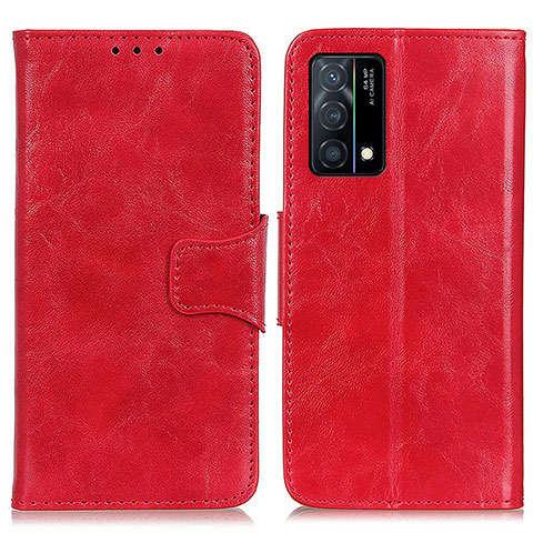 Funda de Cuero Cartera con Soporte Carcasa M02L para Oppo K9 5G Rojo