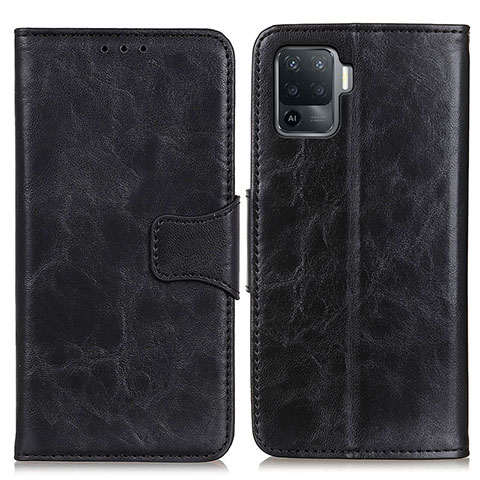 Funda de Cuero Cartera con Soporte Carcasa M02L para Oppo Reno5 F Negro