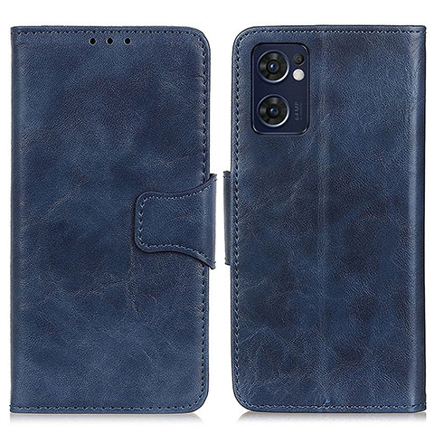 Funda de Cuero Cartera con Soporte Carcasa M02L para Oppo Reno7 5G Azul