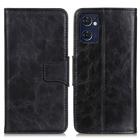 Funda de Cuero Cartera con Soporte Carcasa M02L para Oppo Reno7 5G Negro