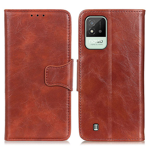 Funda de Cuero Cartera con Soporte Carcasa M02L para Realme C11 (2021) Marron